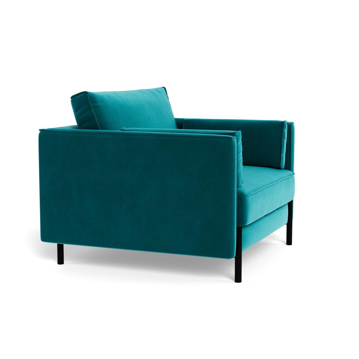 Heal's Tortona Armchair Velvet Petrol - Heal's UK Furniture – image 2