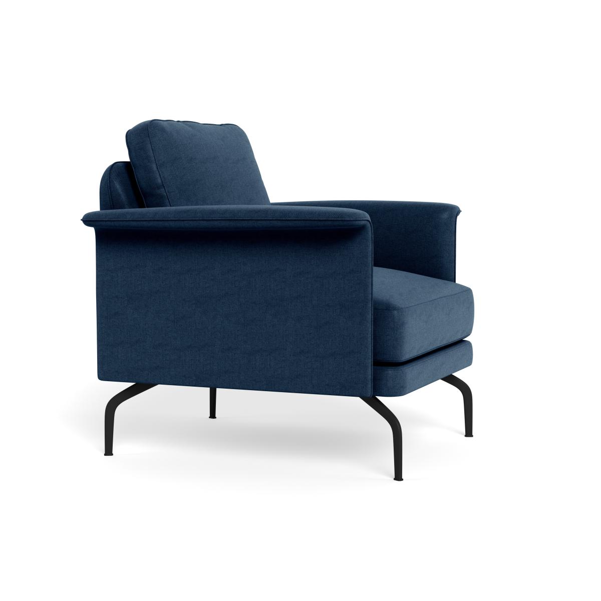 Heal's Iver Armchair Capelo Cotton-Linen Inkspot Black Feet – image 3