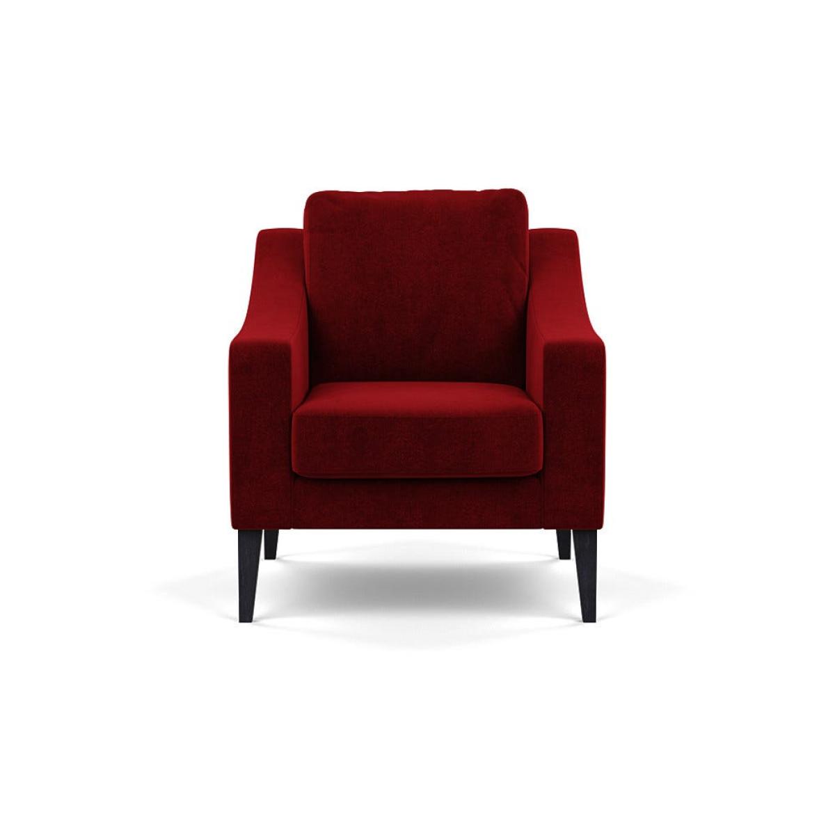 Heal's Richmond Armchair Smart Luxe Velvet Mulberry Black Feet – image 2
