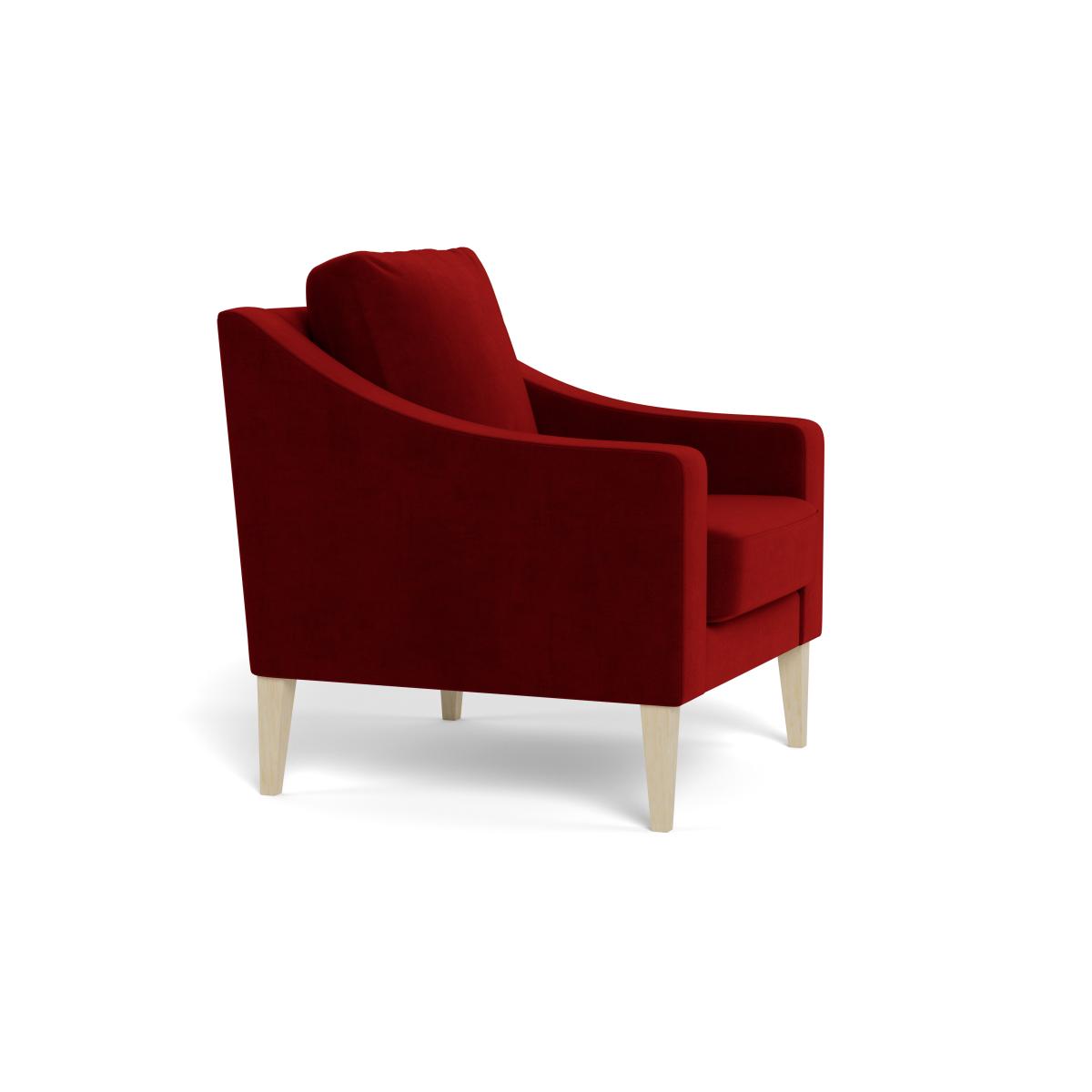 Heal's Richmond Armchair Smart Luxe Velvet Mulberry Black Feet – image 3