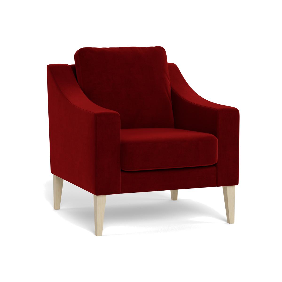 Heal's Richmond Armchair Smart Luxe Velvet Mulberry Black Feet – image 1
