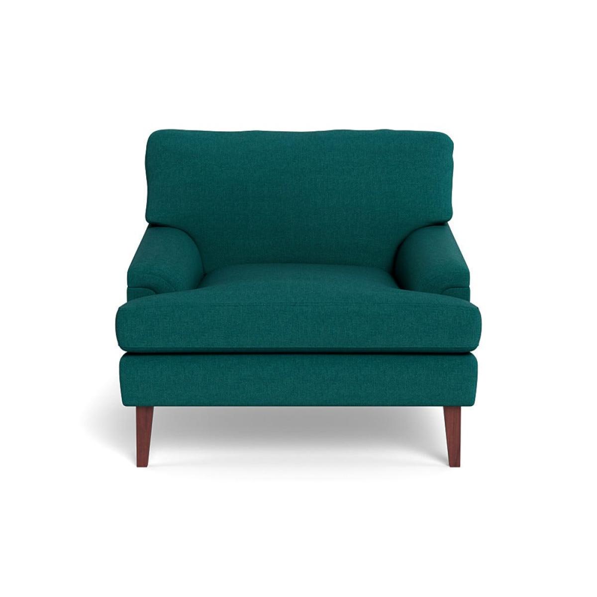 Heal's Stanton Armchair Brushed Cotton Pine Walnut Stained Feet – image 2