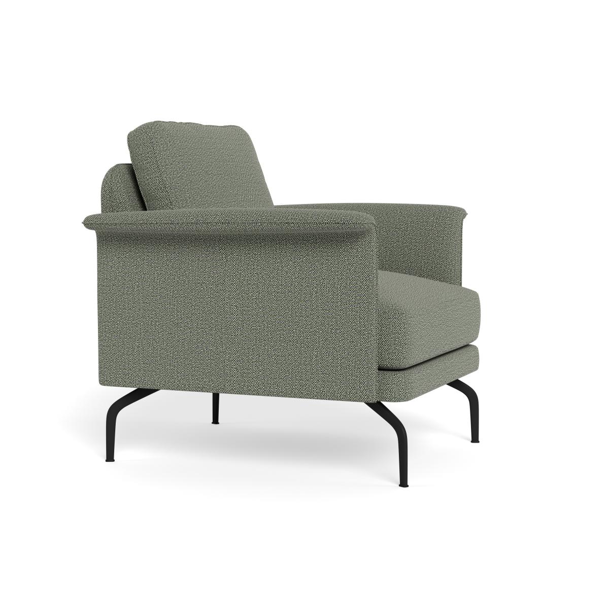 Heal's Iver Armchair Boucle Tweed Lapis Black Feet – image 2