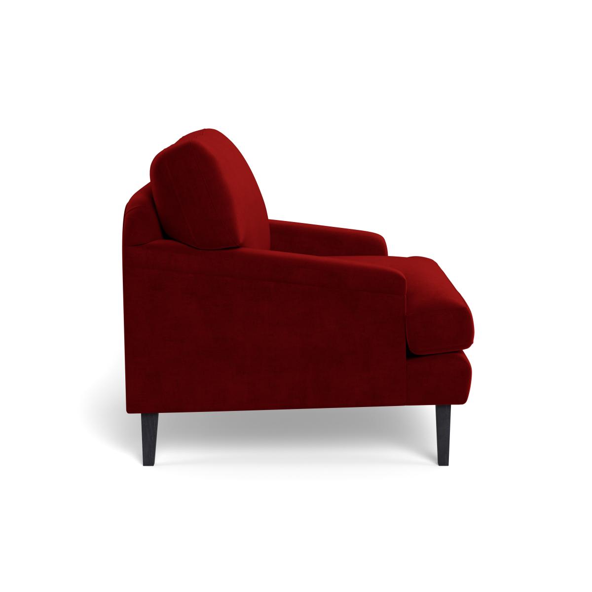 Heal's Stanton Armchair Smart Luxe Velvet Mulberry Walnut Stained Feet – image 4