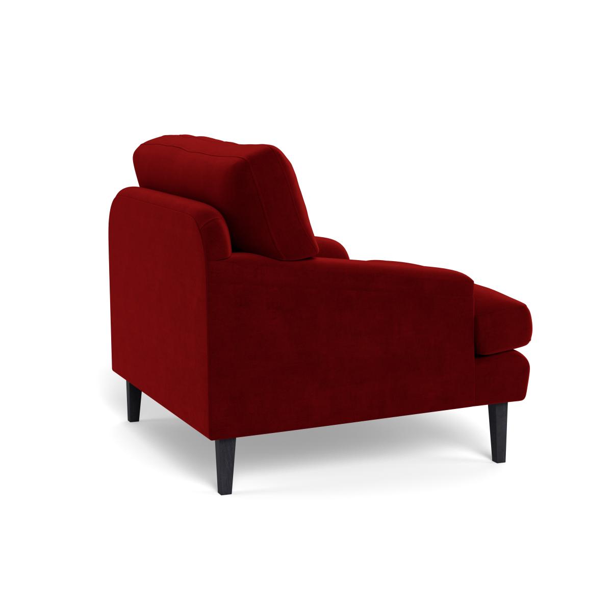 Heal's Stanton Armchair Smart Luxe Velvet Mulberry Walnut Stained Feet – image 5