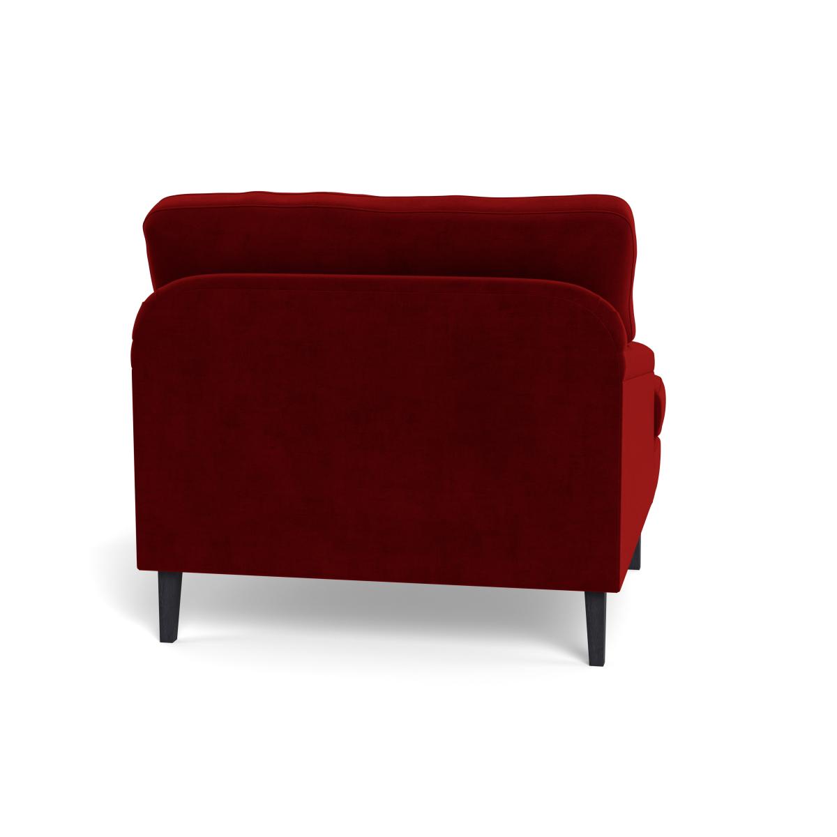 Heal's Stanton Armchair Smart Luxe Velvet Mulberry Walnut Stained Feet – image 6