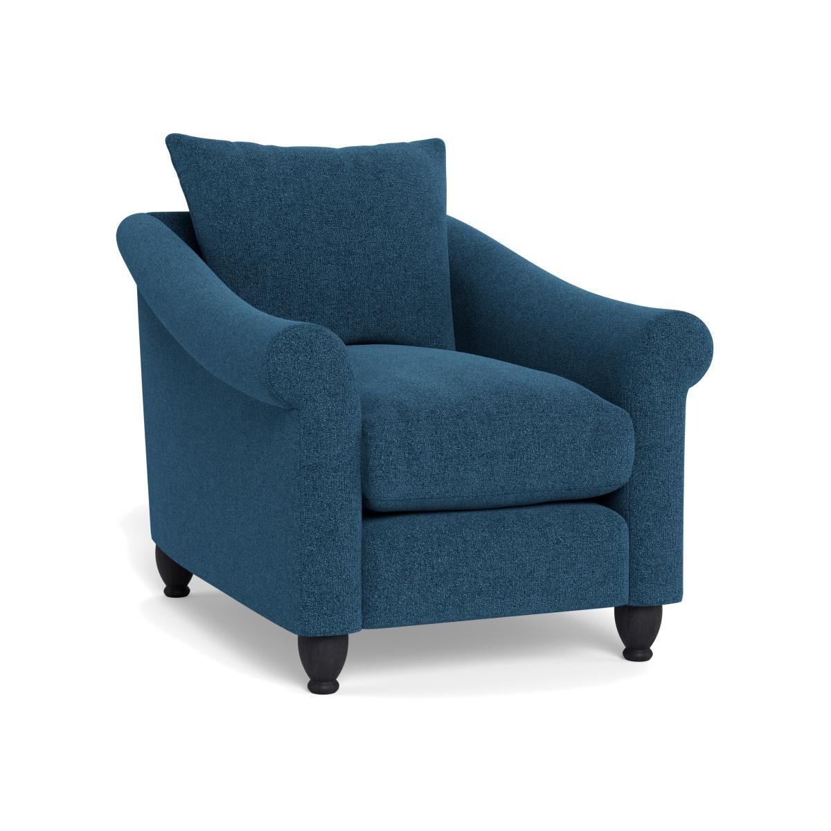 Heal's Devon Armchair Texture Ink Black Stain Beech Feet - Heal's UK Furniture – image 1
