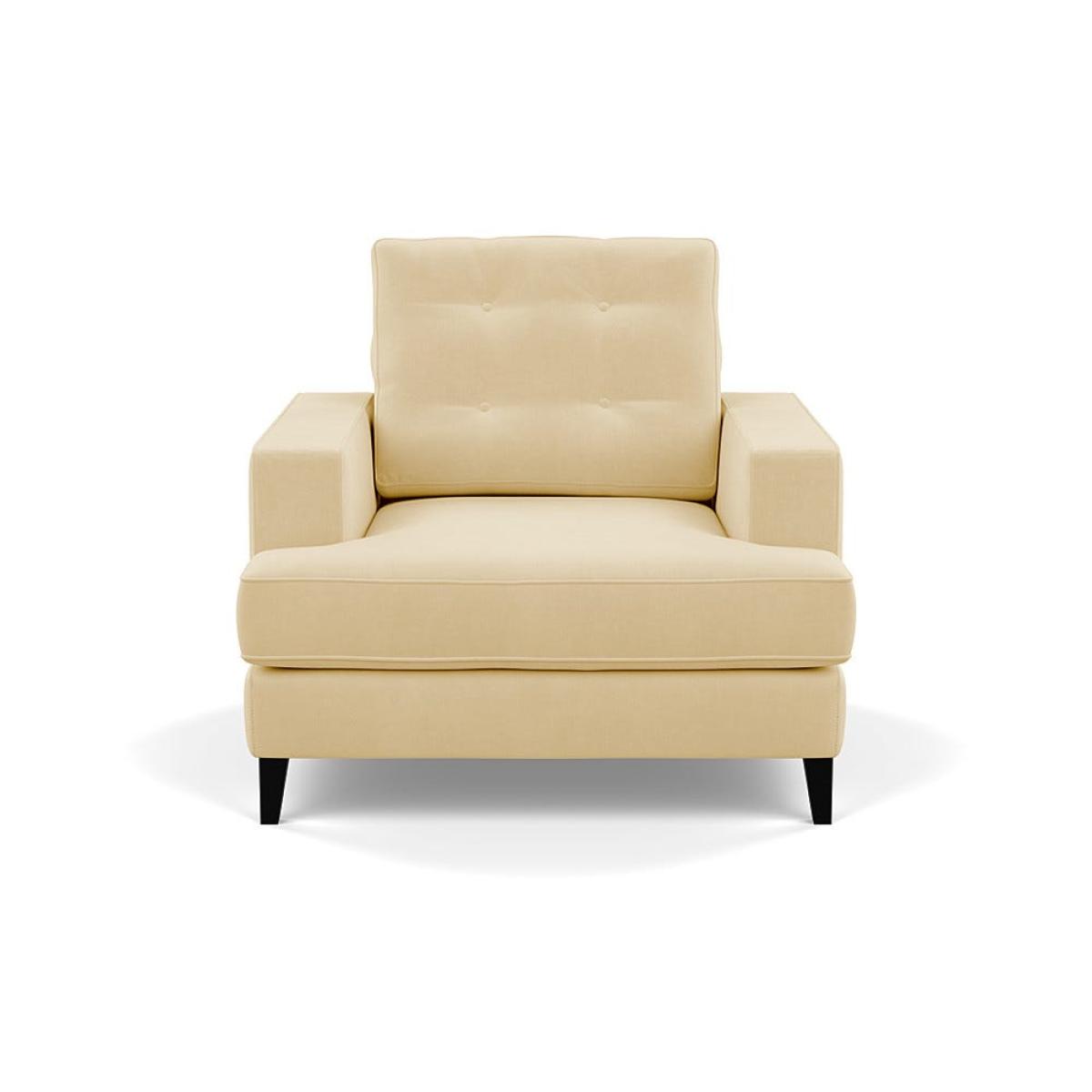 Heal's Mistral Armchair Smart Luxe Velvet Biscuit Black Feet – image 2