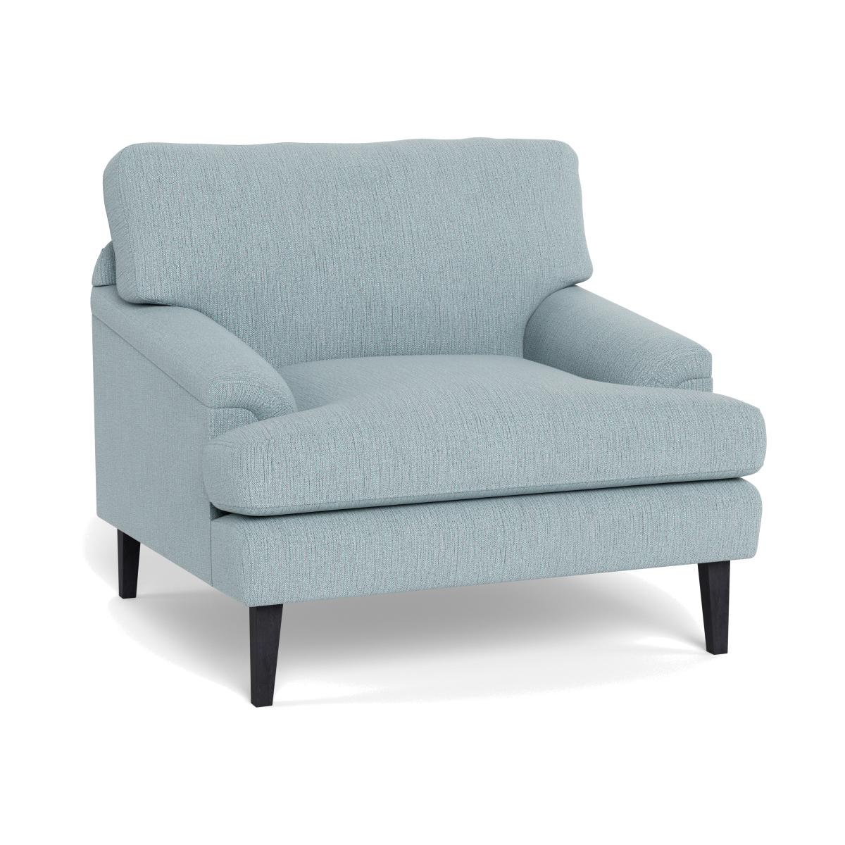Heal's Stanton Armchair Smart Linen Mix Duck Egg Natural Feet – image 1