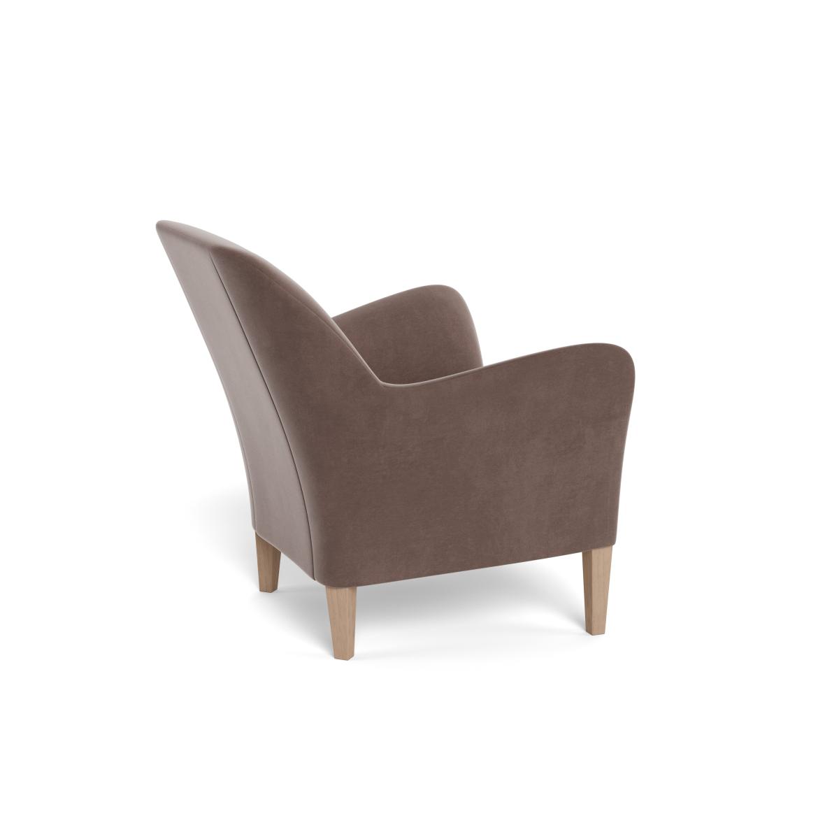 Heal's Wallis Armchair Smart Velvet Mouse Natural Oak Feet – image 4