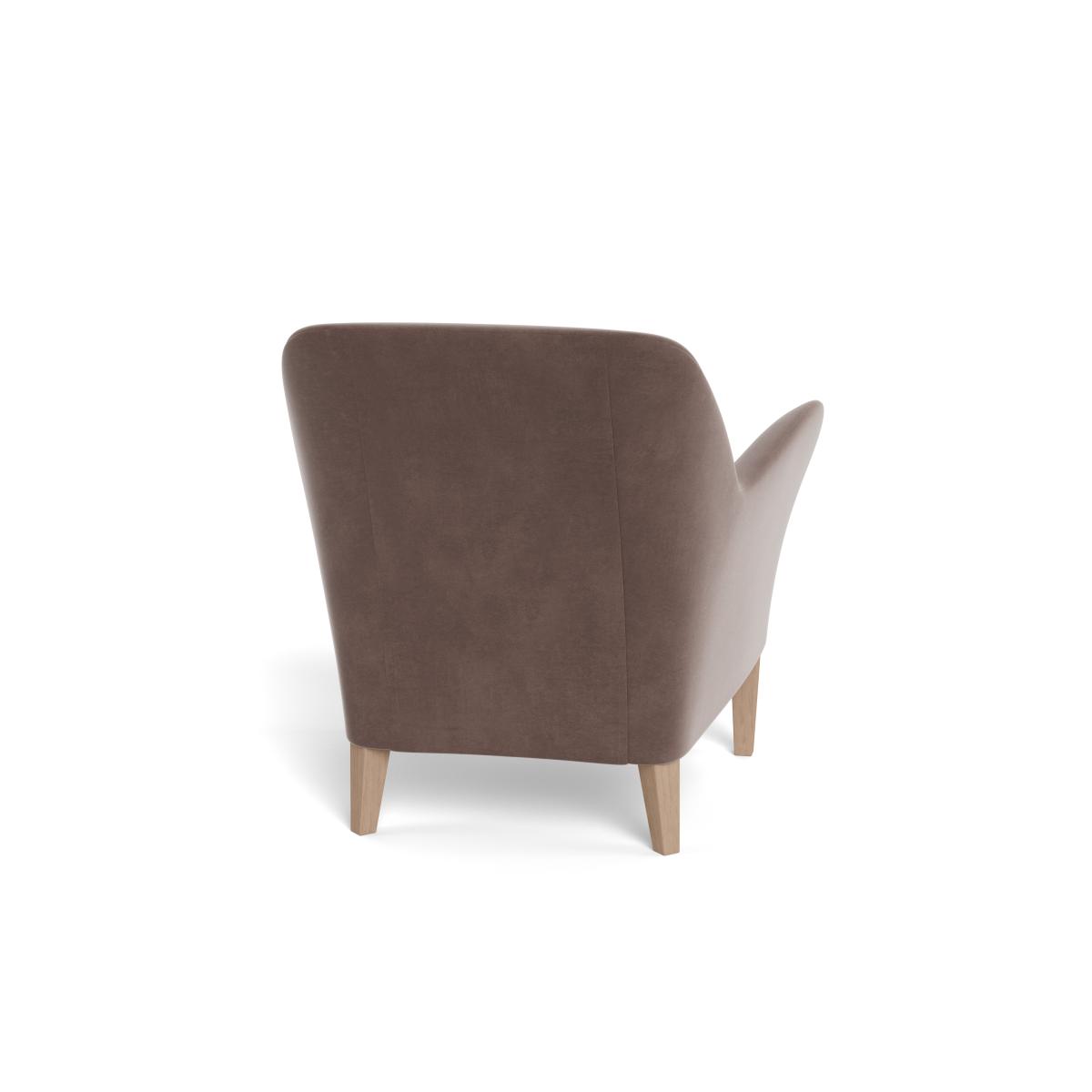 Heal's Wallis Armchair Smart Velvet Mouse Natural Oak Feet – image 5