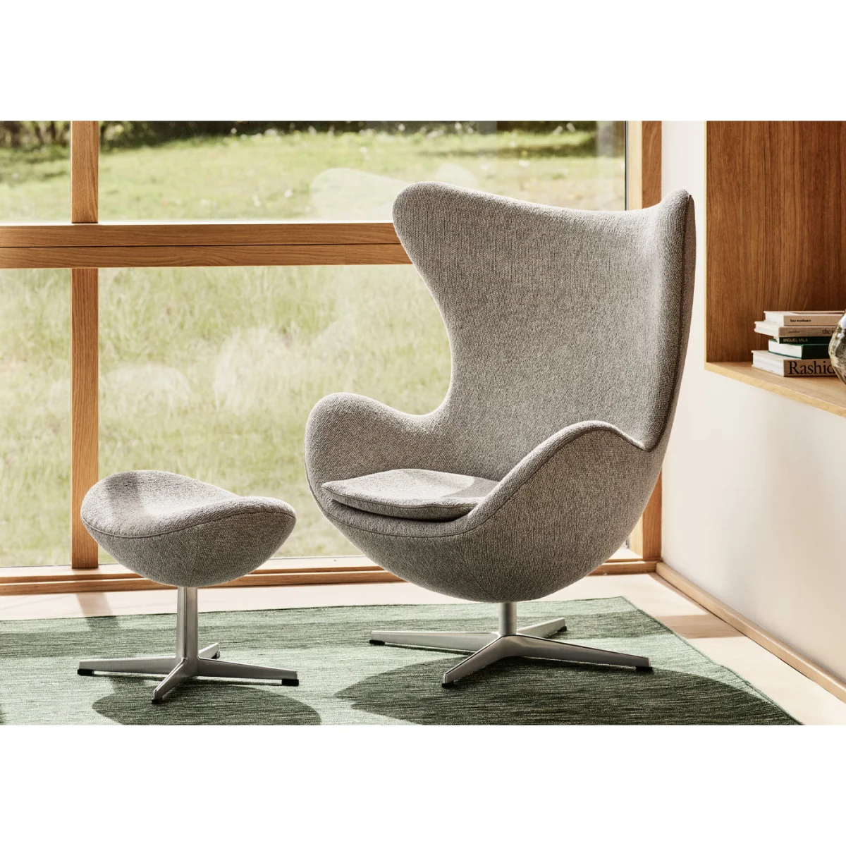 Fritz Hansen Egg Chair Clay 009 Brushed Alu Base – image 4