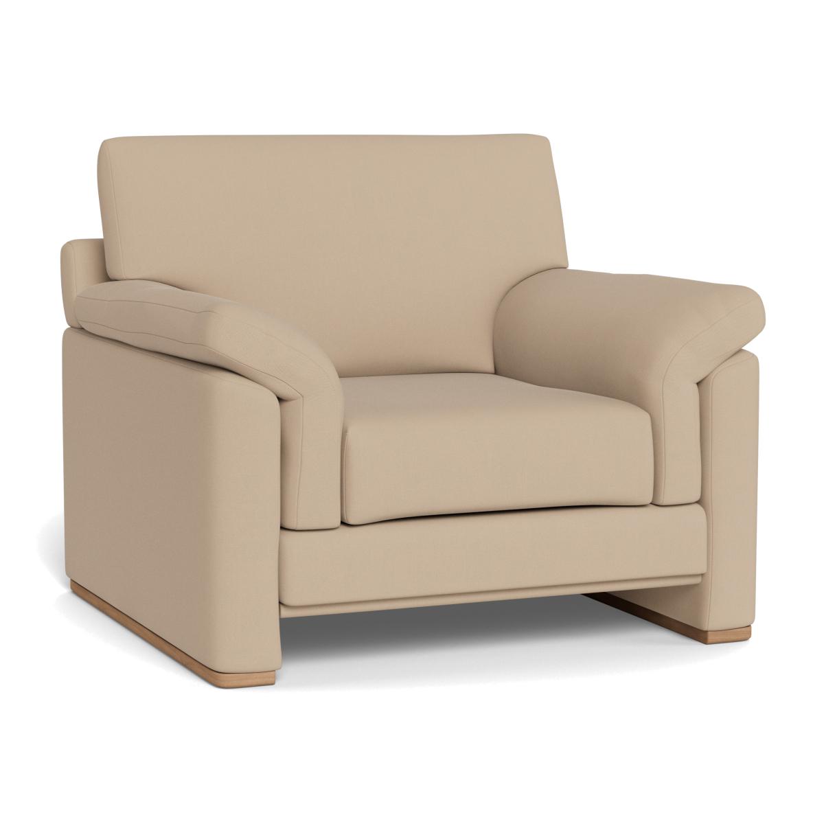 Heal's Paris II Armchair Capelo Linen-Cotton Bamboo Walnut Stained Feet – image 1