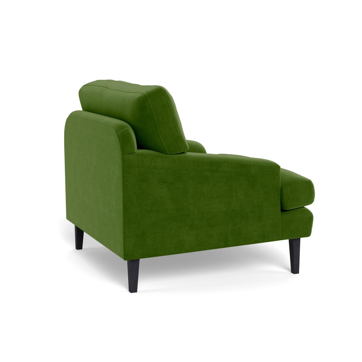 Heal's Stanton Armchair Smart Luxe Velvet Grass Natural Feet – image 5