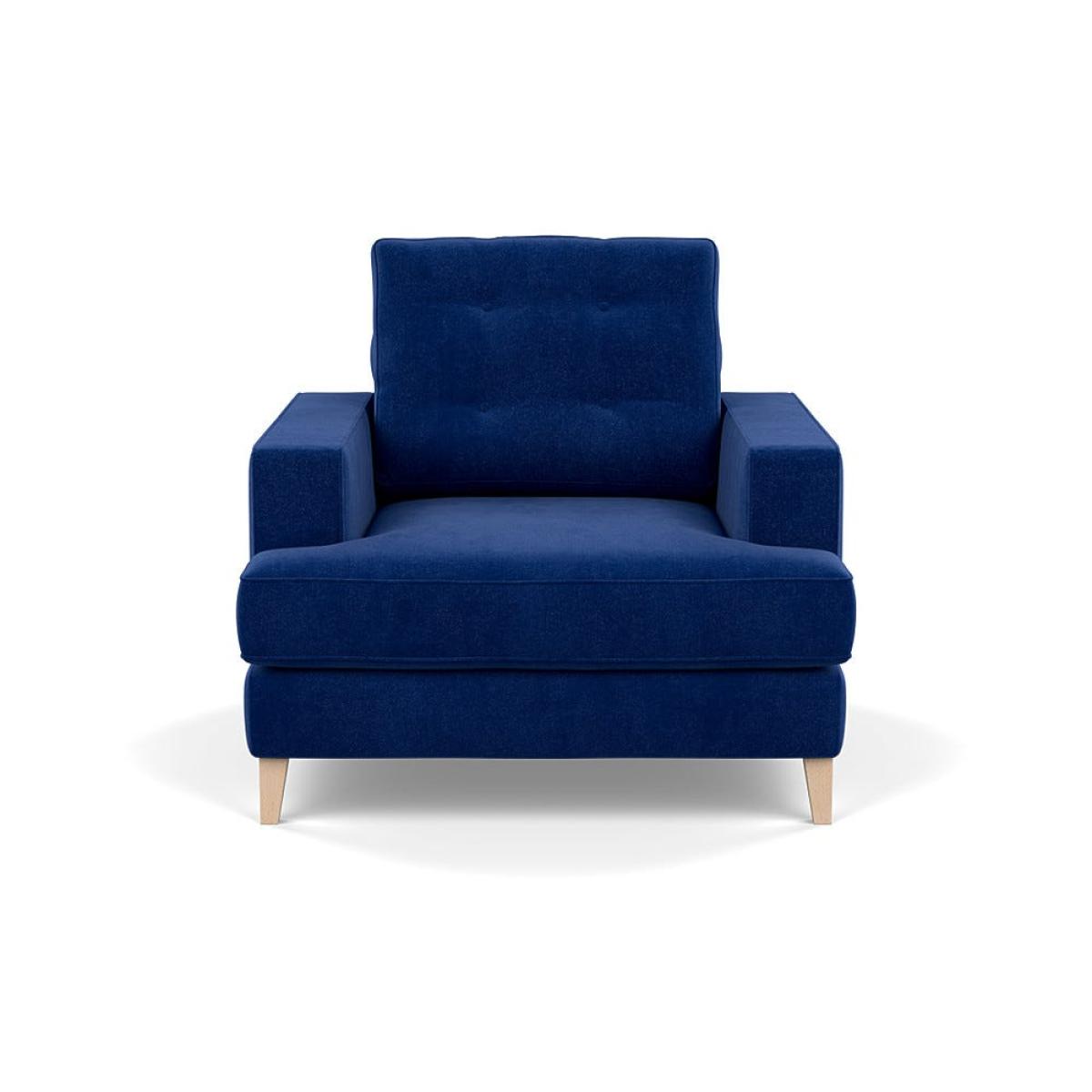 Heal's Mistral Armchair Smart Luxe Velvet Azure Natural Feet – image 2