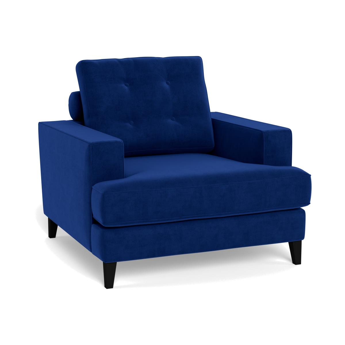 Heal's Mistral Armchair Smart Luxe Velvet Azure Natural Feet – image 1