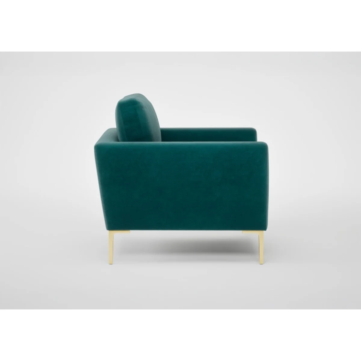 Heal's Eton Armchair Loop Twill Fossil Brass Feet – image 4