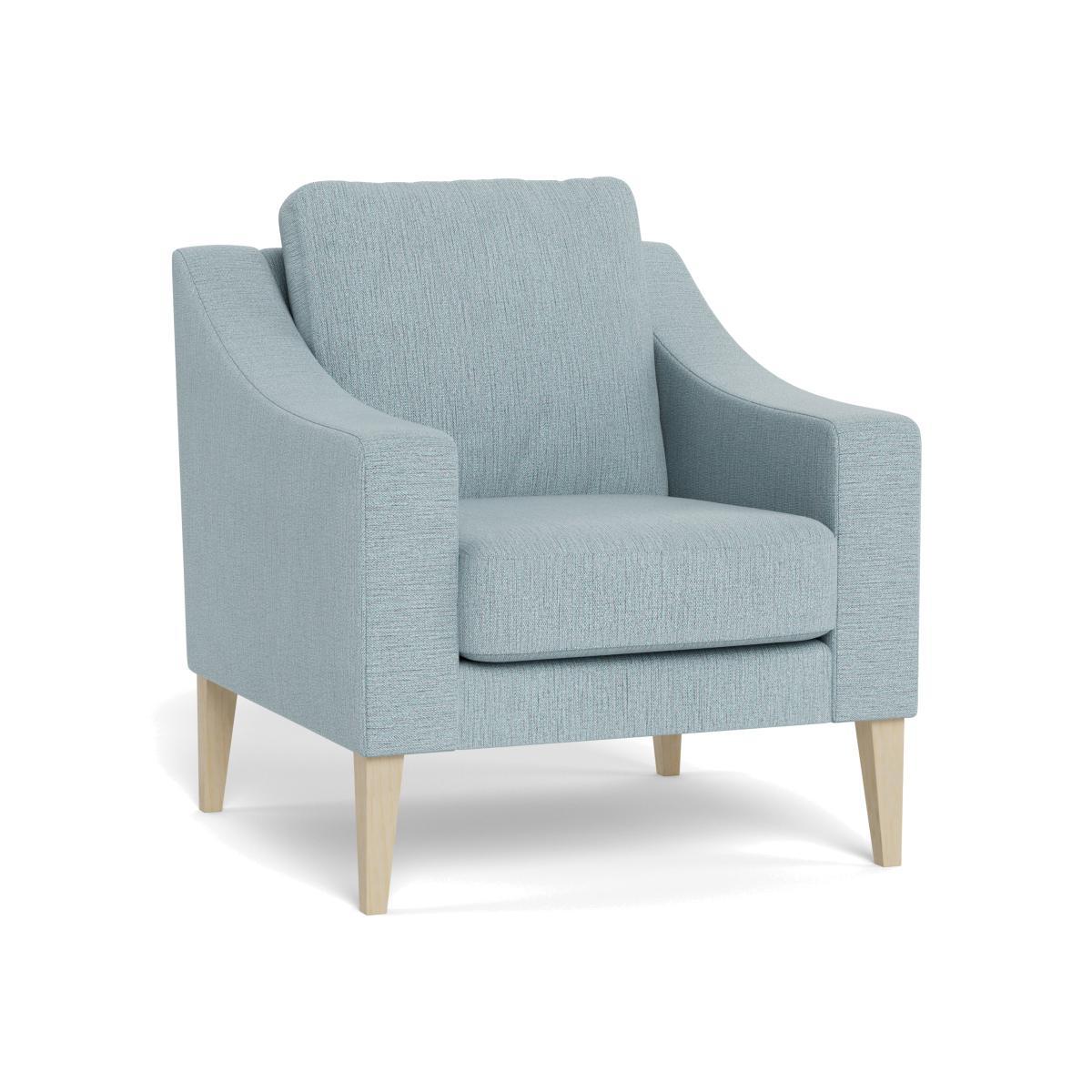 Heal's Richmond Armchair Smart Linen Mix Duck Egg Natural Ash Feet - Heal's UK Furniture – image 1
