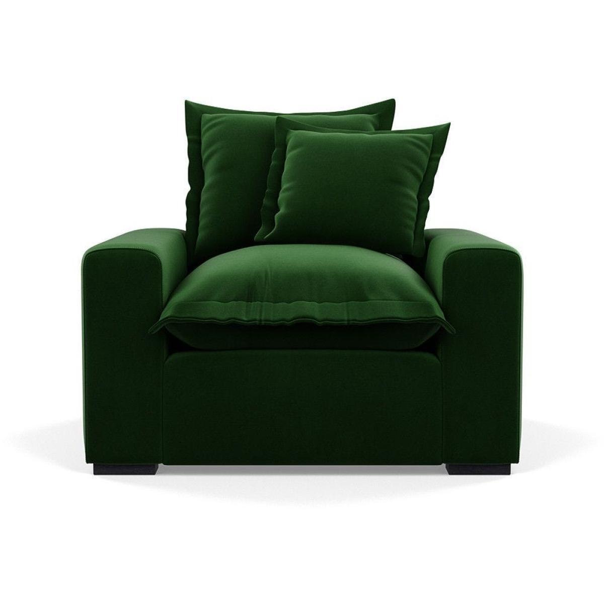 Heal's Brompton Armchair Smart Luxe Velvet Cognac Walnut Stain Feet - Heal's UK Furniture – image 2