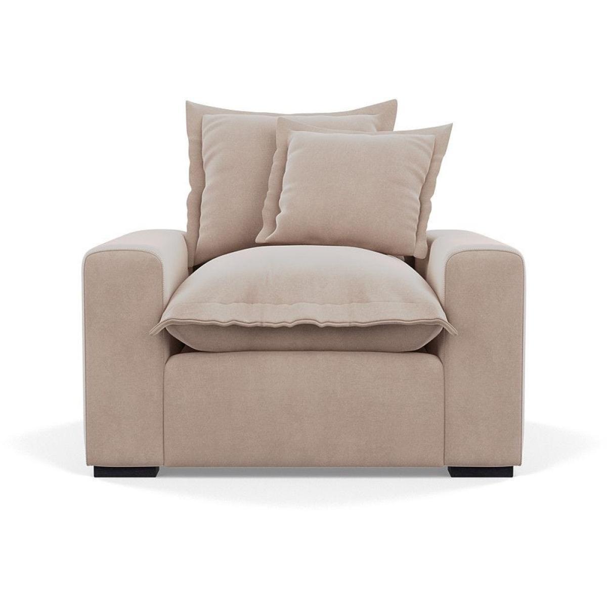 Heal's Brompton Armchair Smart Luxe Velvet Cognac Walnut Stain Feet - Heal's UK Furniture – image 18
