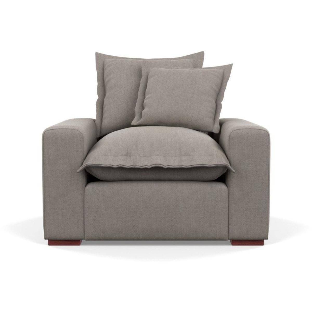 Heal's Brompton Armchair Smart Luxe Velvet Cognac Walnut Stain Feet - Heal's UK Furniture – image 4