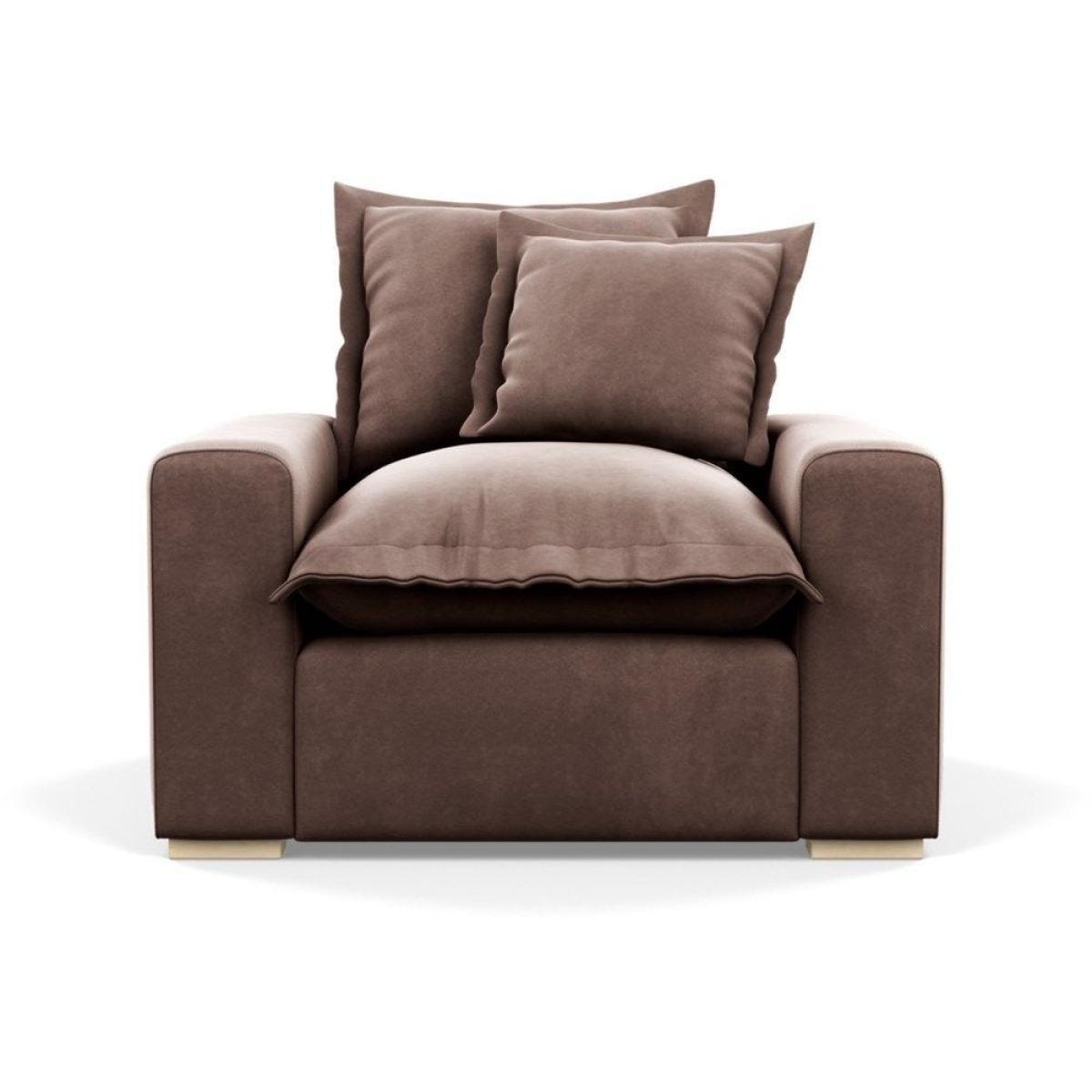 Heal's Brompton Armchair Smart Luxe Velvet Cognac Walnut Stain Feet - Heal's UK Furniture – image 35