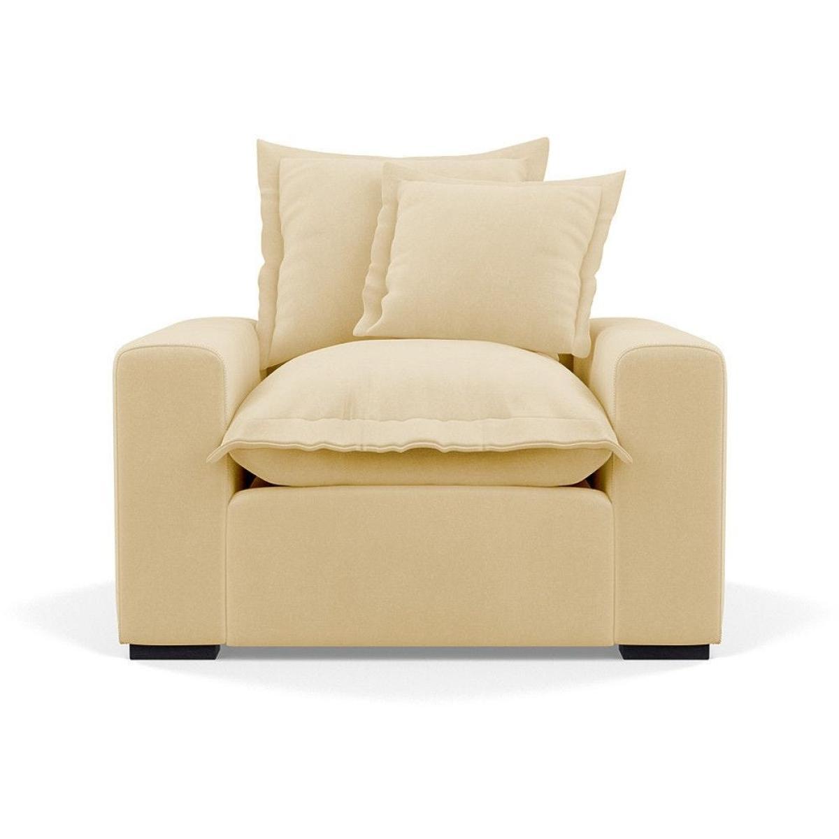 Heal's Brompton Armchair Smart Luxe Velvet Cognac Walnut Stain Feet - Heal's UK Furniture – image 65