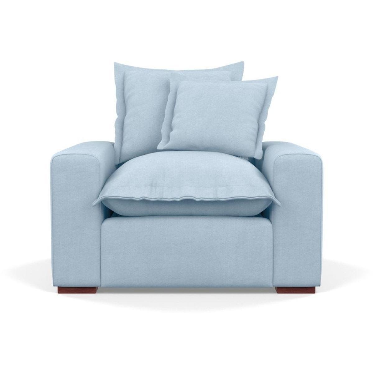 Heal's Brompton Armchair Smart Luxe Velvet Cognac Walnut Stain Feet - Heal's UK Furniture – image 9