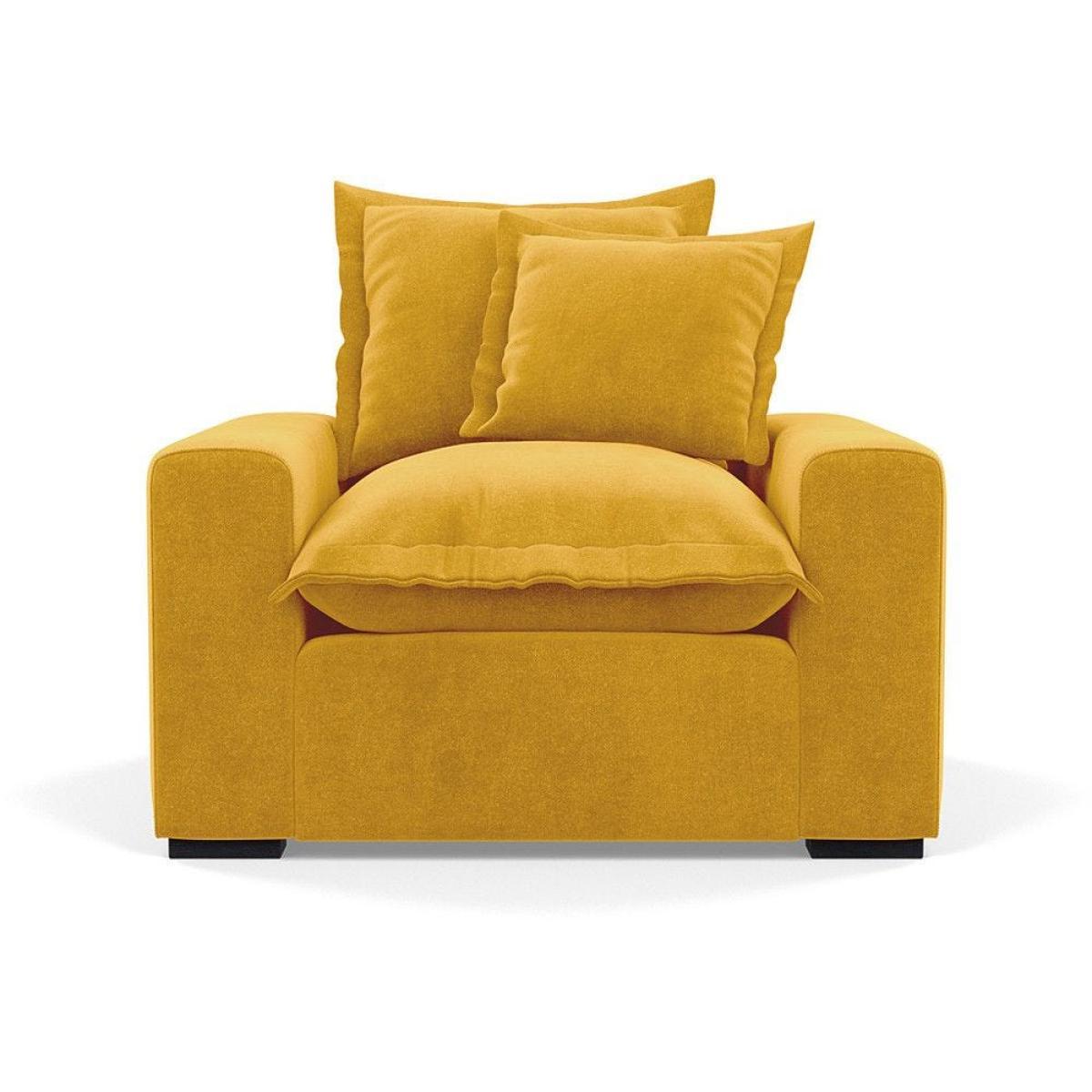 Heal's Brompton Armchair Smart Luxe Velvet Cognac Walnut Stain Feet - Heal's UK Furniture – image 90