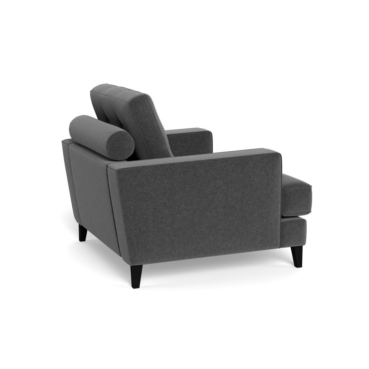 Heal's Mistral Armchair Melton Wool Granite Black Feet - Heal's UK Furniture – image 4