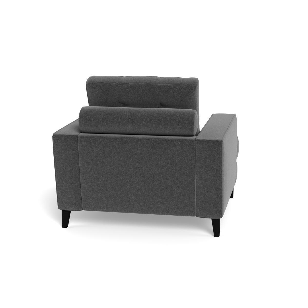 Heal's Mistral Armchair Melton Wool Granite Black Feet - Heal's UK Furniture – image 5