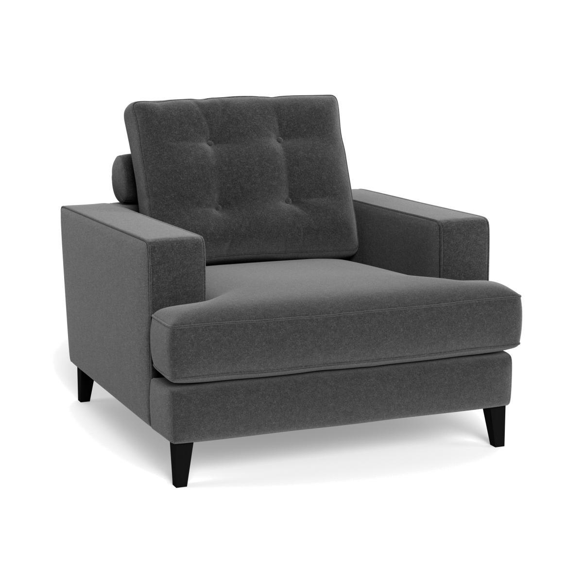 Heal's Mistral Armchair Melton Wool Granite Black Feet - Heal's UK Furniture – image 1