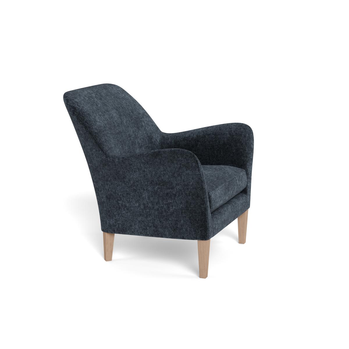 Heal's Wallis Armchair Boucle Velvet Space Stained Oak Feet – image 2