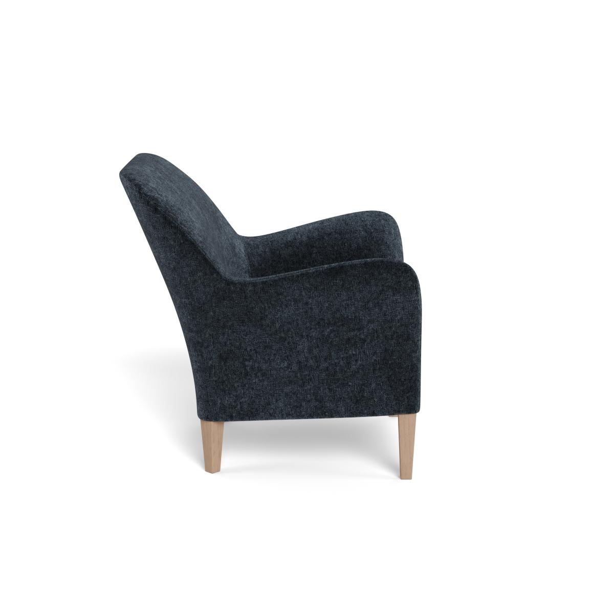 Heal's Wallis Armchair Boucle Velvet Space Stained Oak Feet – image 3