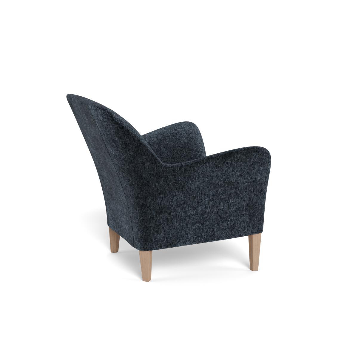 Heal's Wallis Armchair Boucle Velvet Space Stained Oak Feet – image 4