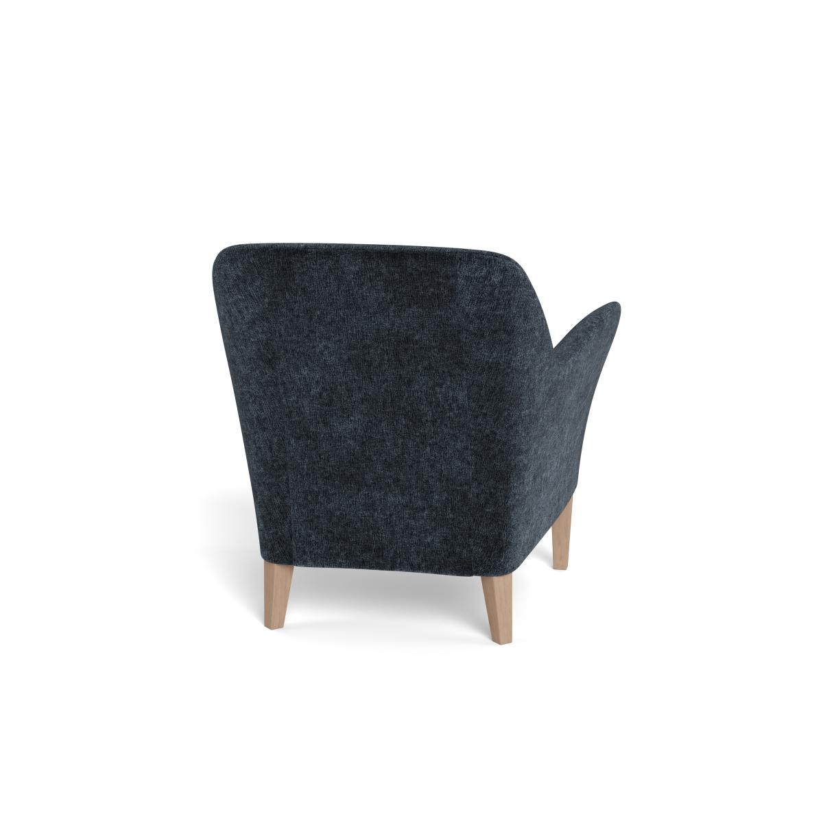 Heal's Wallis Armchair Boucle Velvet Space Stained Oak Feet – image 5