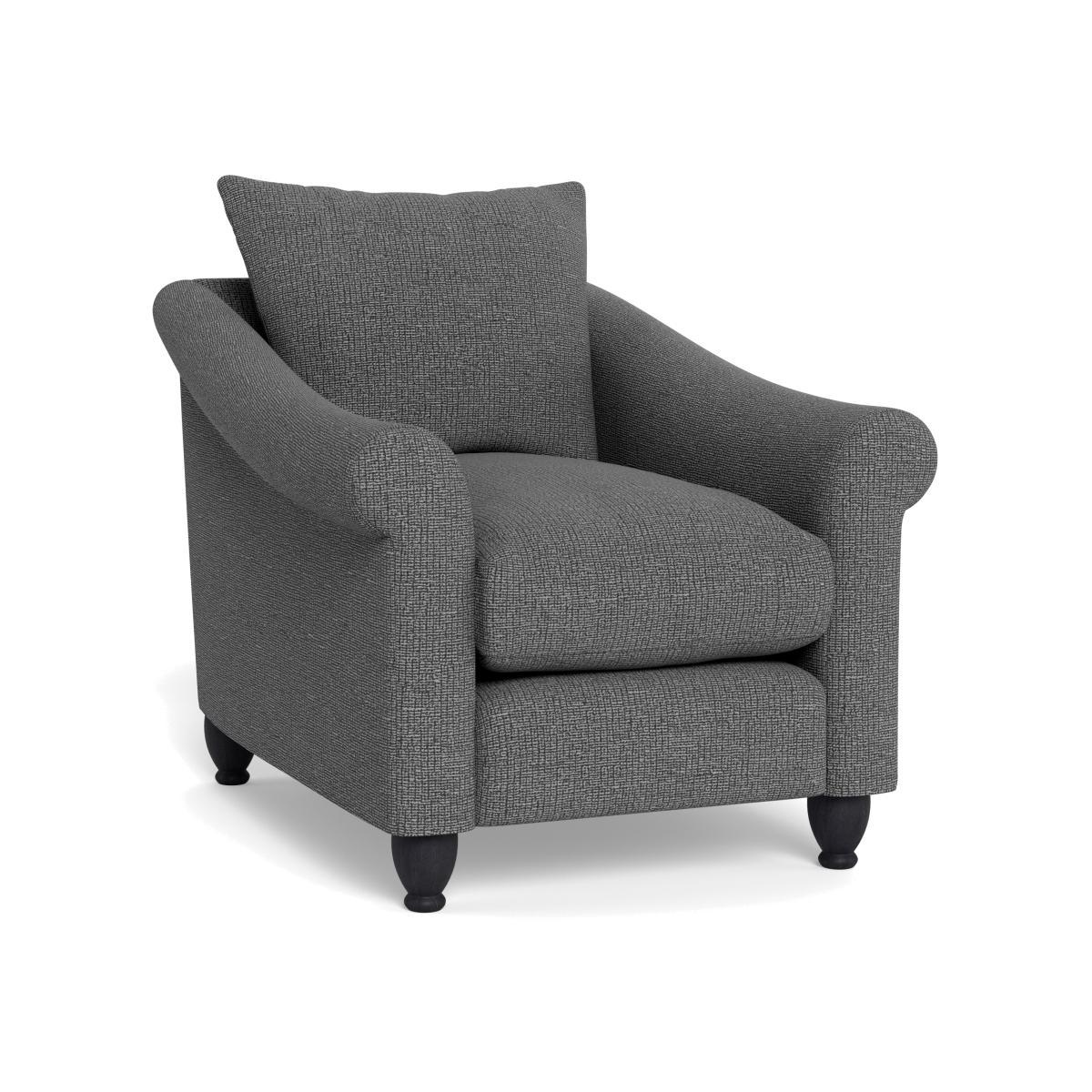 Heal's Devon Armchair Tejo Recycled Noir Dark Brown Stain Beech Feet - Heal's UK Furniture – image 1