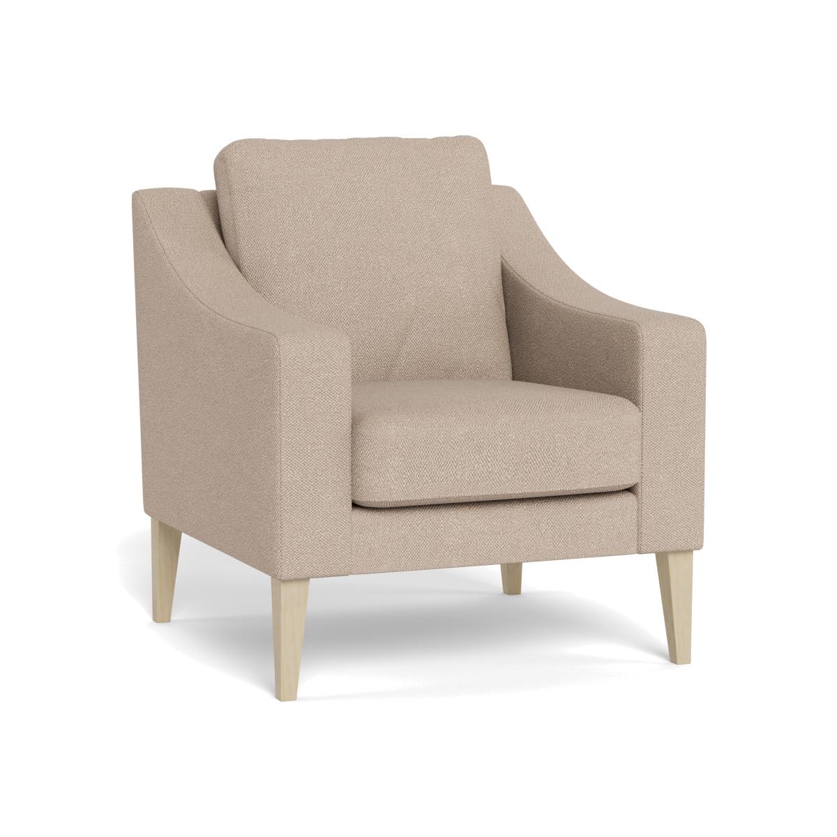 Heal's Richmond Armchair Boucle Tweed Pearl Walnut Stained Oak Feet – image 1