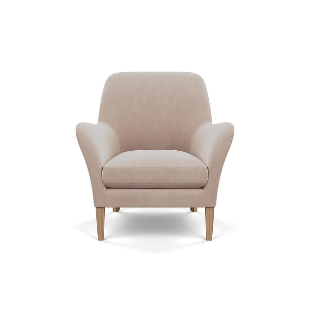Heal's Wallis Armchair Smart Velvet Pebble Stained Oak Feet – image 2