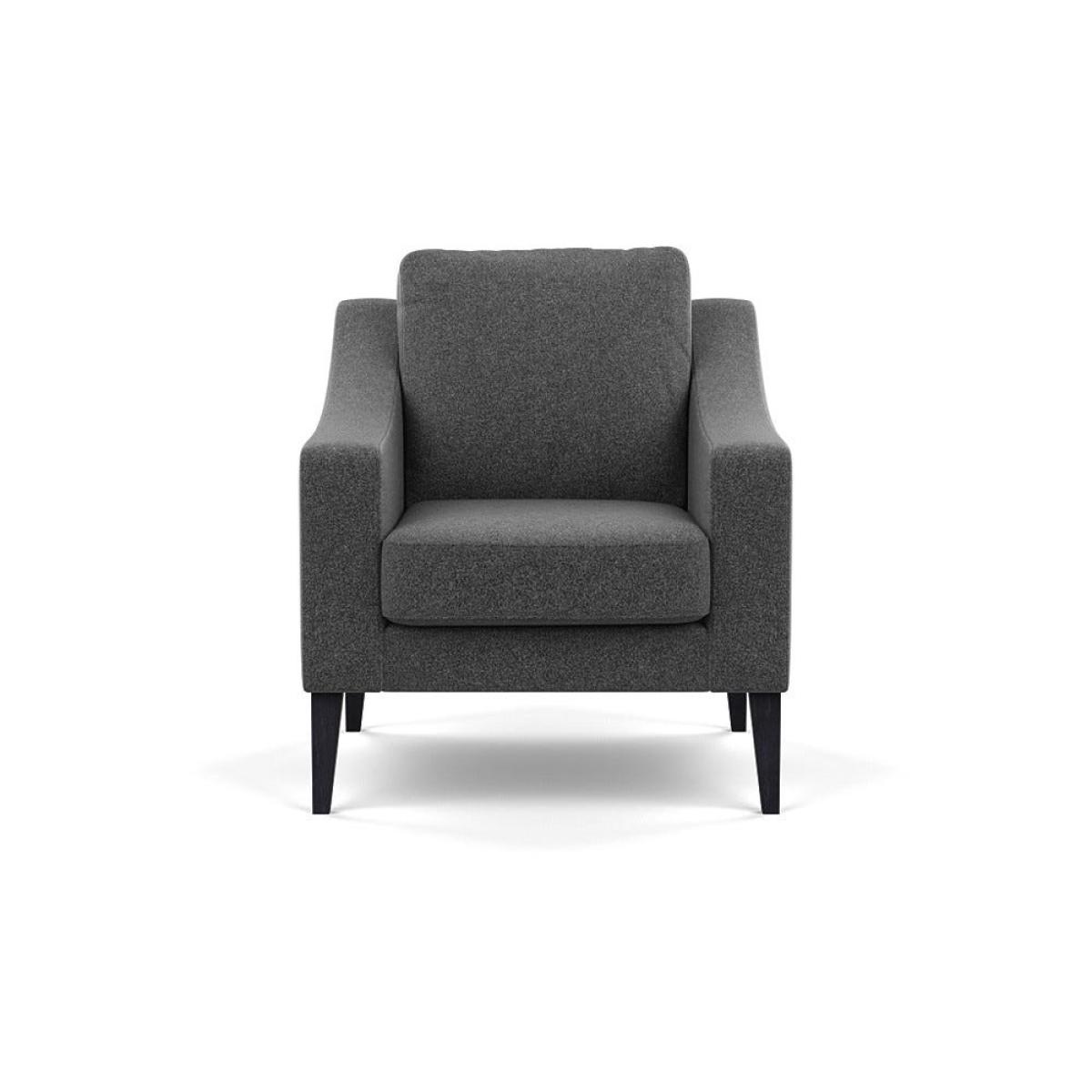 Heal's Richmond Armchair Melton Wool Granite Black Feet – image 2