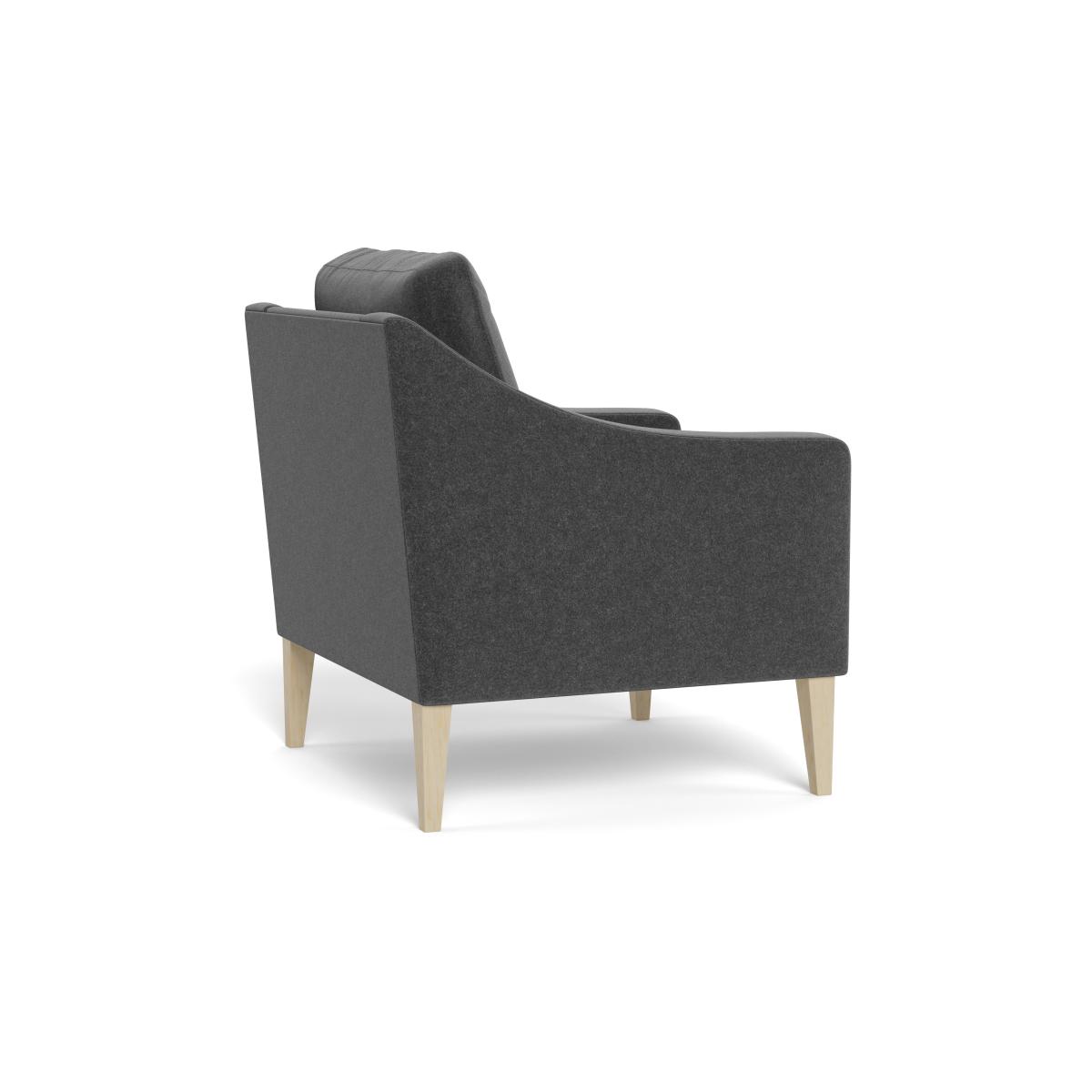 Heal's Richmond Armchair Melton Wool Granite Black Feet – image 5