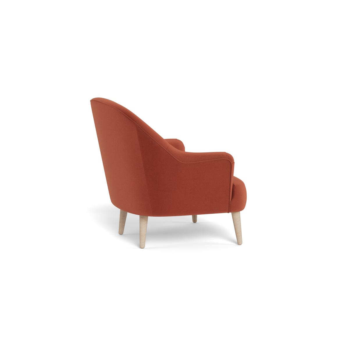 Heal's Elgin Chair Smart Luxe Velvet Tawny Natural Feet – image 4
