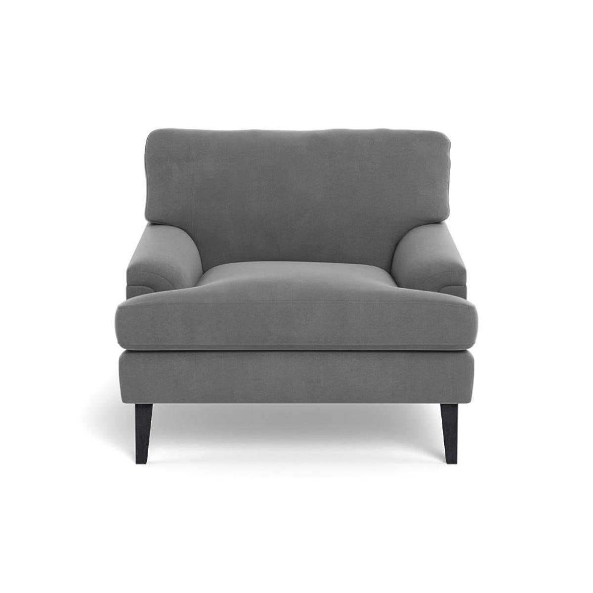 Heal's Stanton Armchair Smart Velvet Mercury Black Feet – image 2
