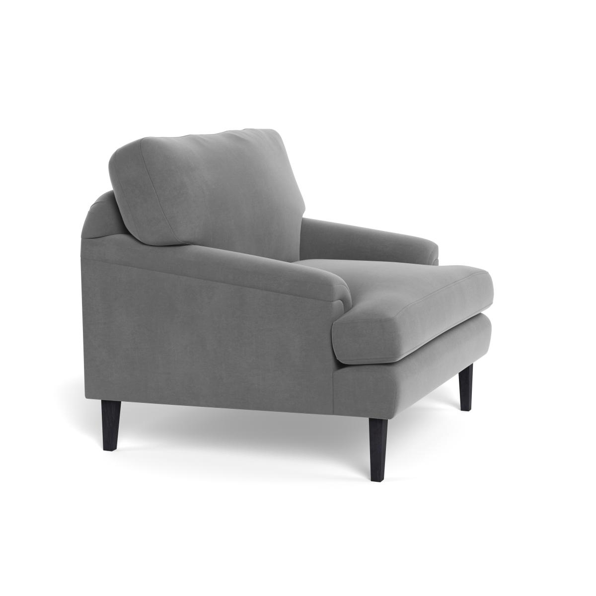 Heal's Stanton Armchair Smart Velvet Mercury Black Feet – image 3