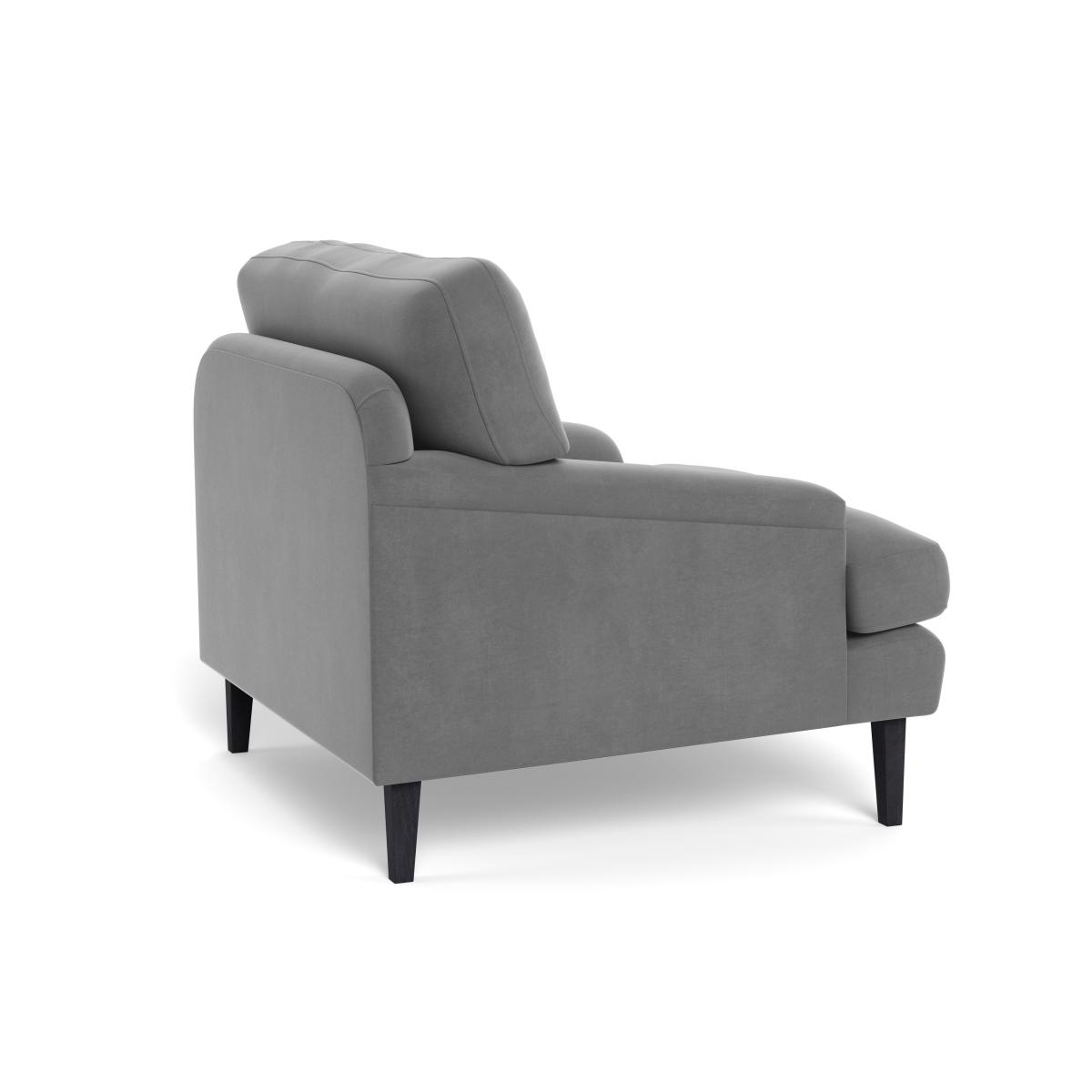 Heal's Stanton Armchair Smart Velvet Mercury Black Feet – image 5