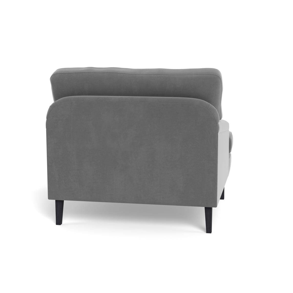 Heal's Stanton Armchair Smart Velvet Mercury Black Feet – image 6