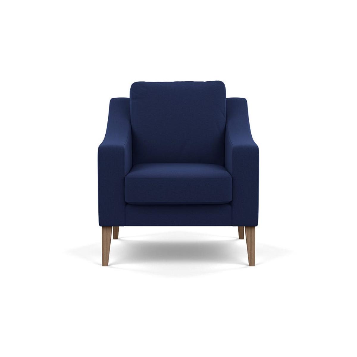 Heal's Richmond Armchair Melton Wool New Navy Walnut Feet – image 2