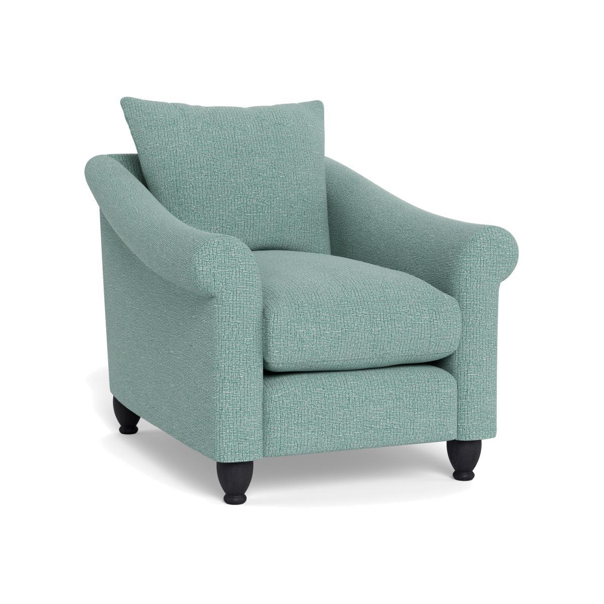 Heal's Devon Armchair Tejo Recycled Teal Walnut Stain Beech Feet - Heal's UK Furniture – image 1
