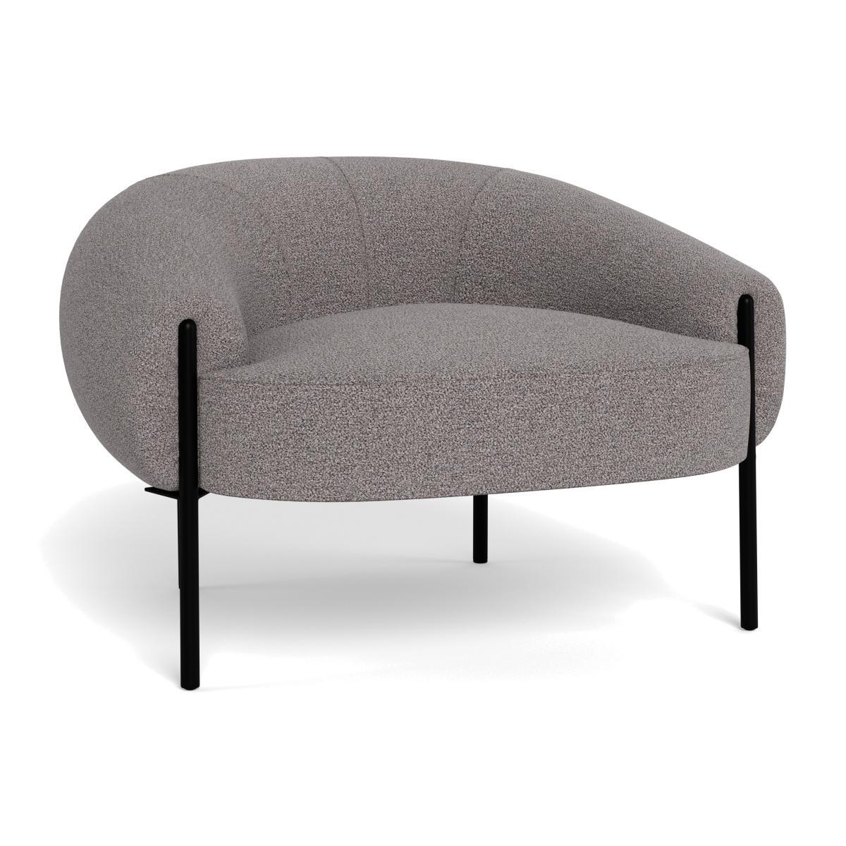 Heal's Isola Armchair Loop Boucle Granite Bronze Feet - Heal's UK Furniture – image 1