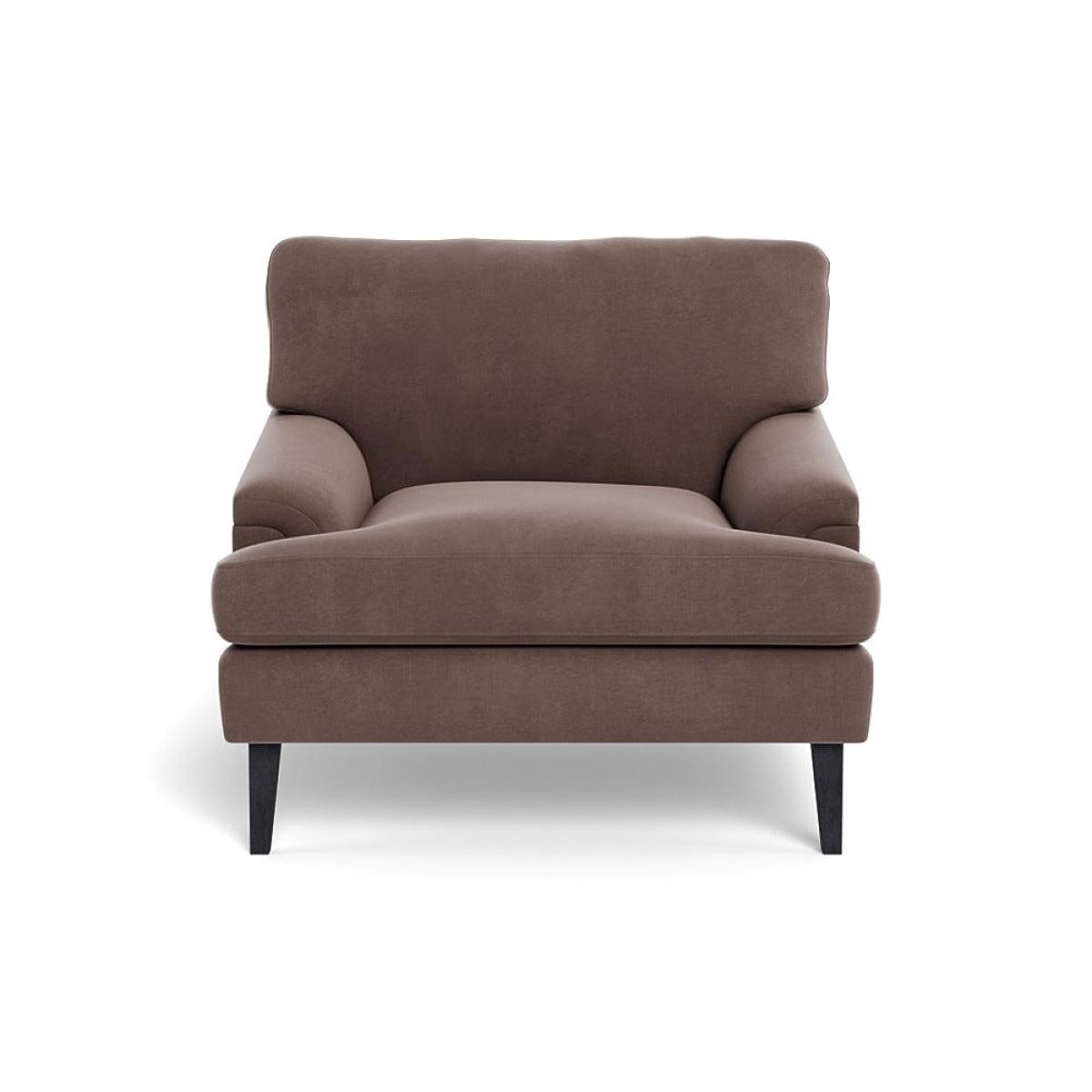 Heal's Stanton Armchair Smart Velvet Mouse Black Feet – image 2